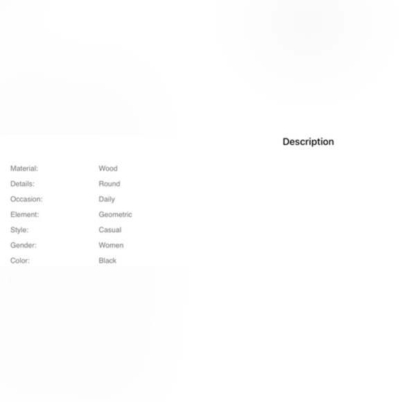 ✨NEW Bohemian Tribal Black Statement Round WoodNecklace - Picture 4 of 4